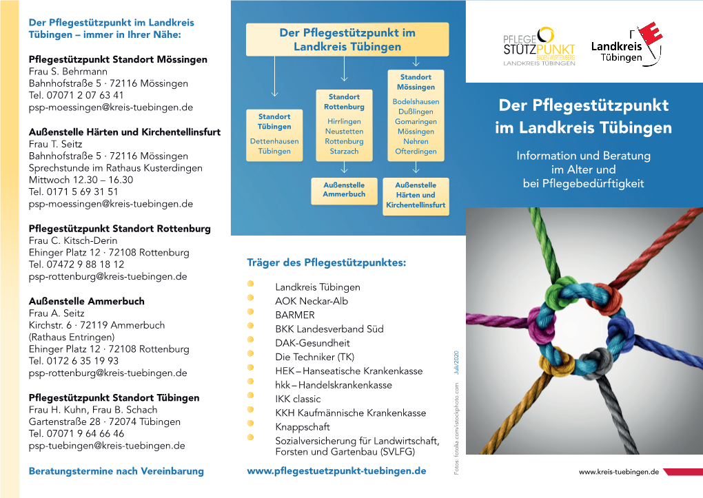 Infoflyer Zum Pflegestützpunkt