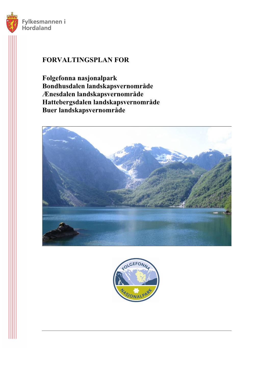 Forvaltingsplan for Folgefonna Nasjonalpark