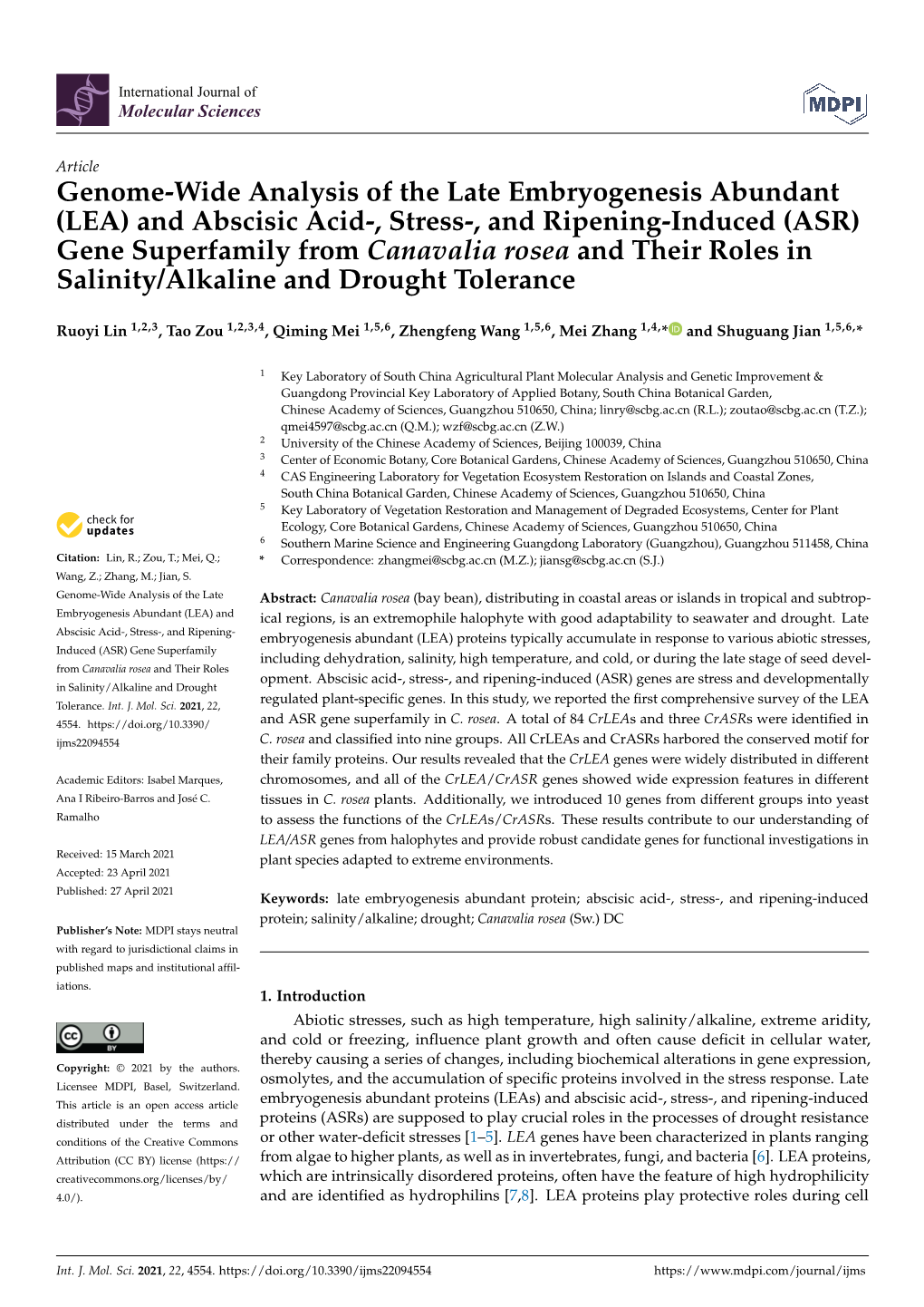 Genome-Wide Analysis of the Late Embryogenesis Abundant