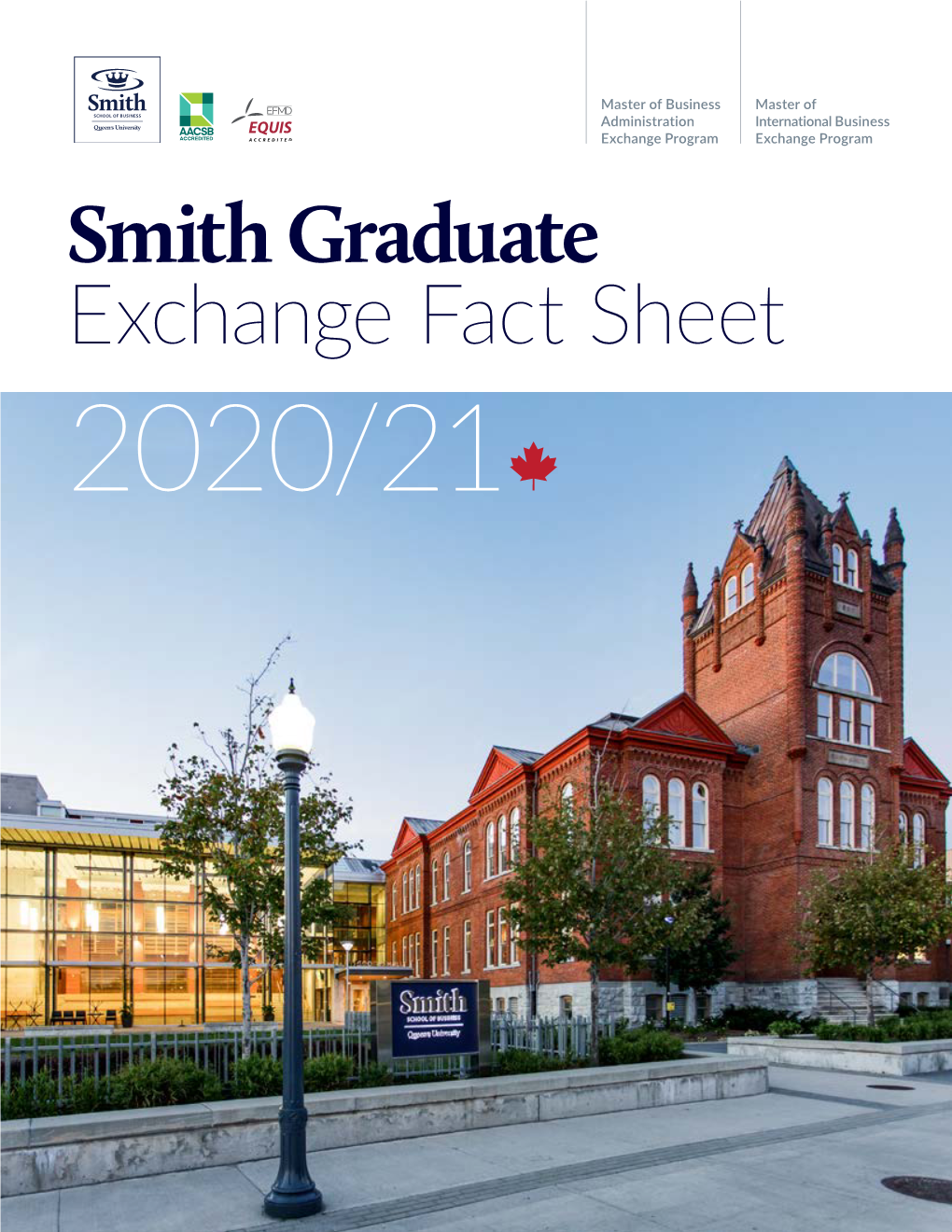 Smith Graduate Exchange Fact Sheet 2019/20