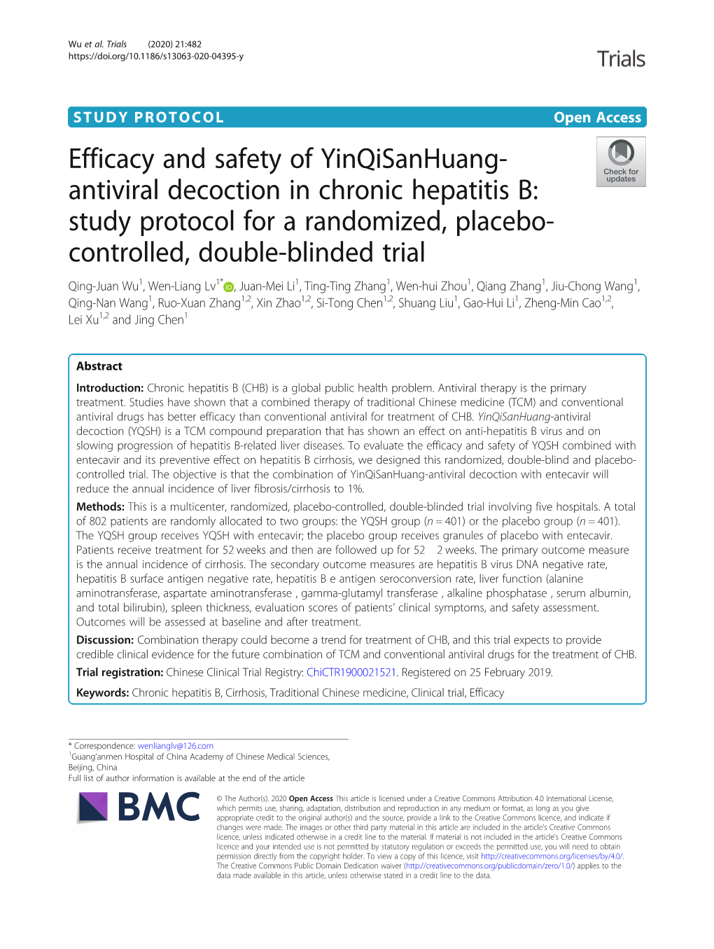 Efficacy and Safety of Yinqisanhuang