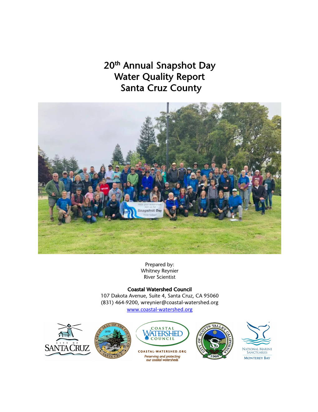 20Th Annual Snapshot Day Water Quality Report Santa Cruz County