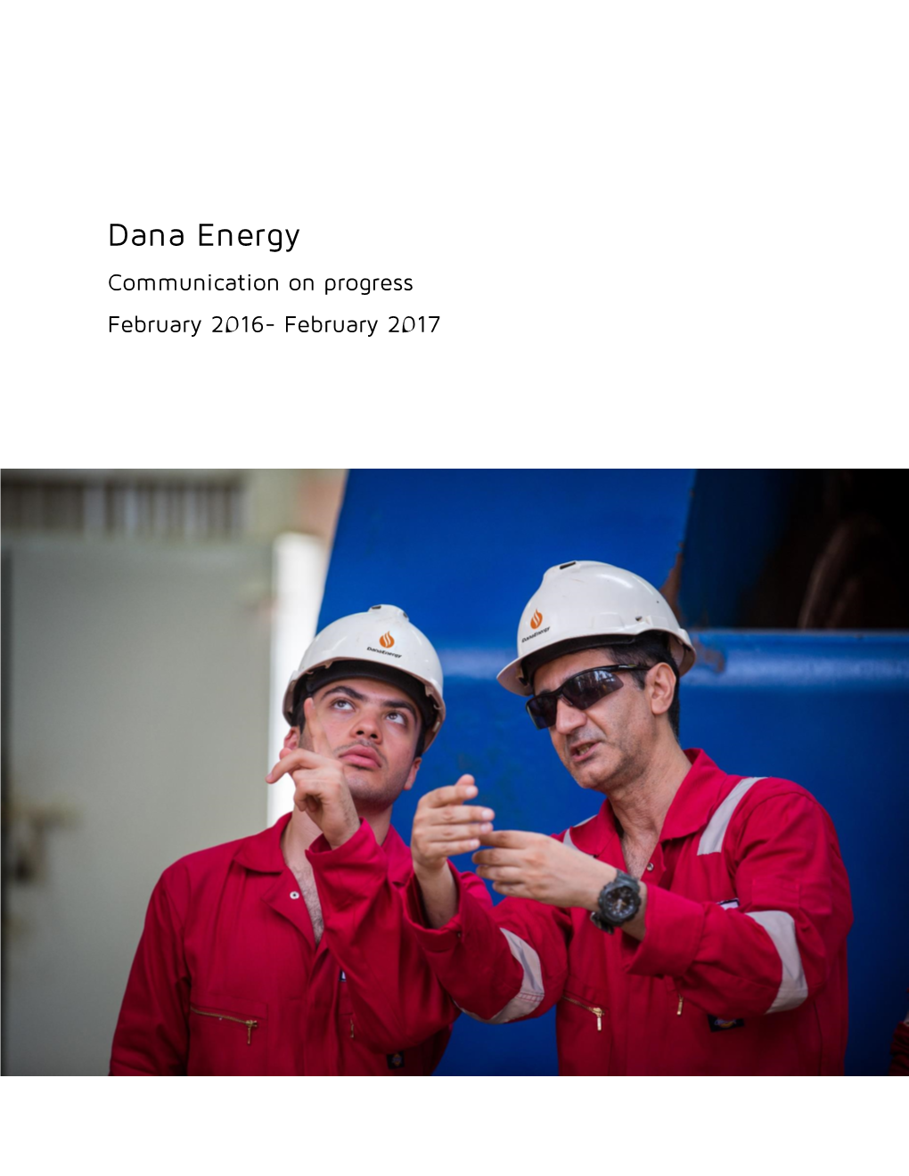 Dana Energy Communication on Progress February 2016- February 2017