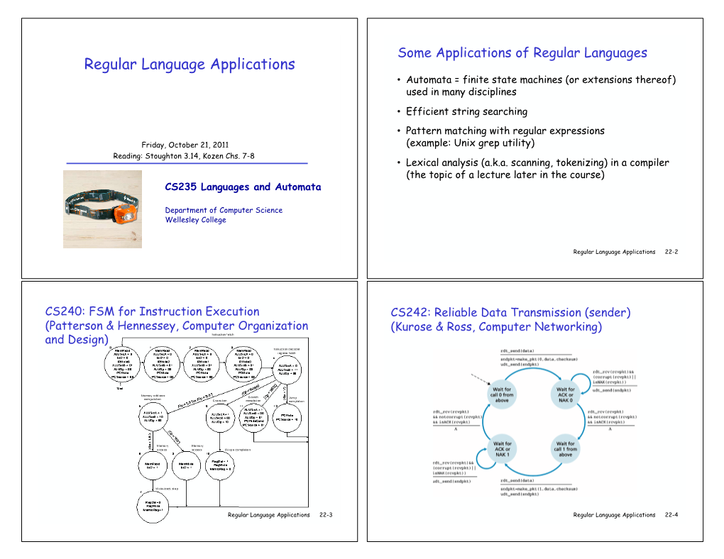 Regular Language Applications