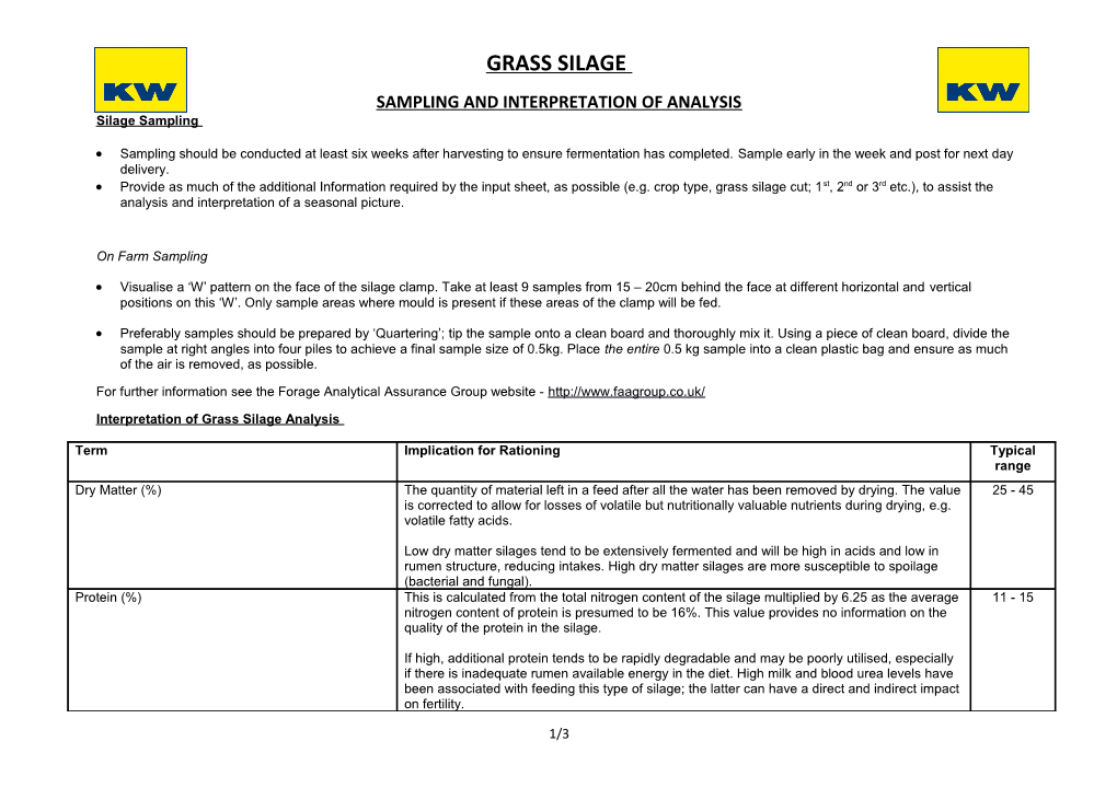 Sampling and Interpretation of Analysis