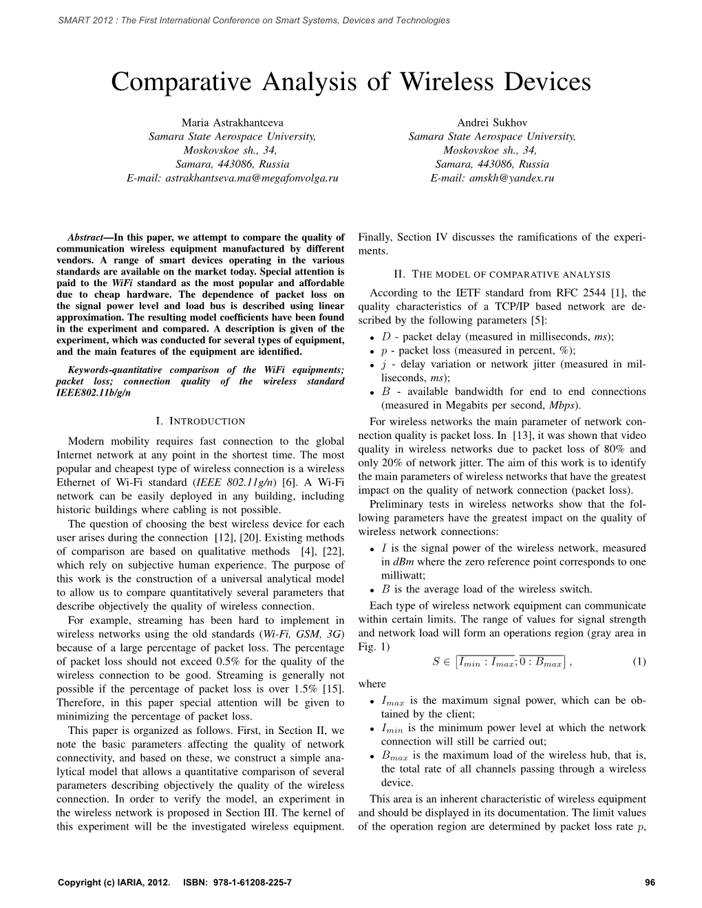 Comparative Analysis of Wireless Devices