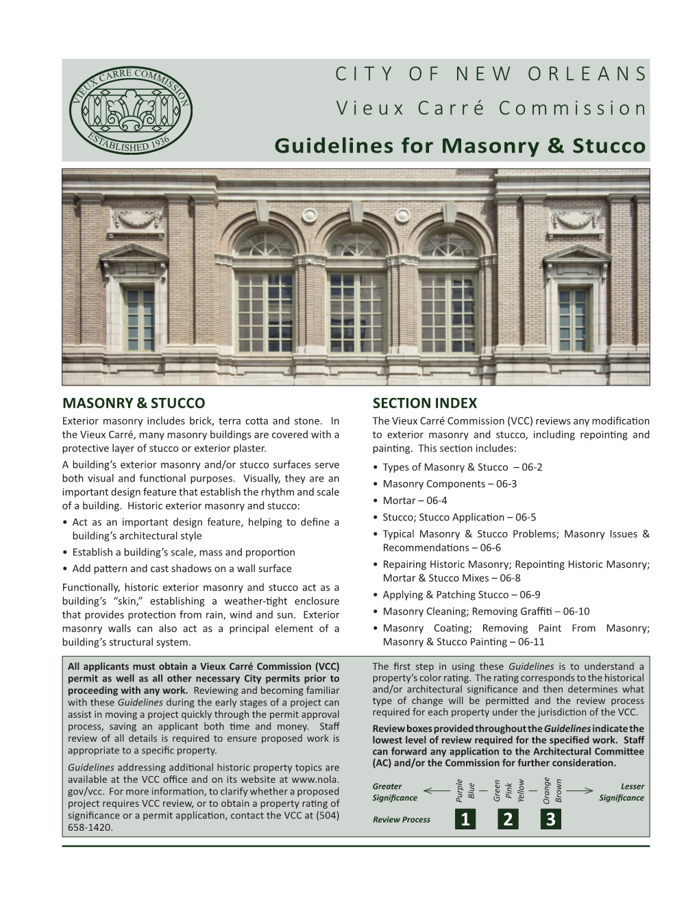 Guidelines for Masonry & Stucco