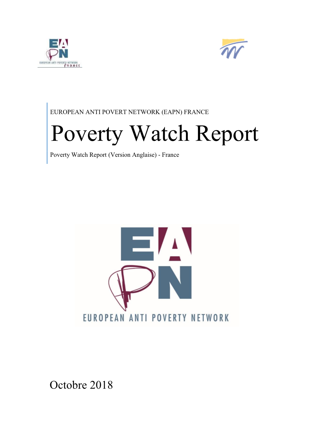 Poverty Watch Report Poverty Watch Report (Version Anglaise) - France