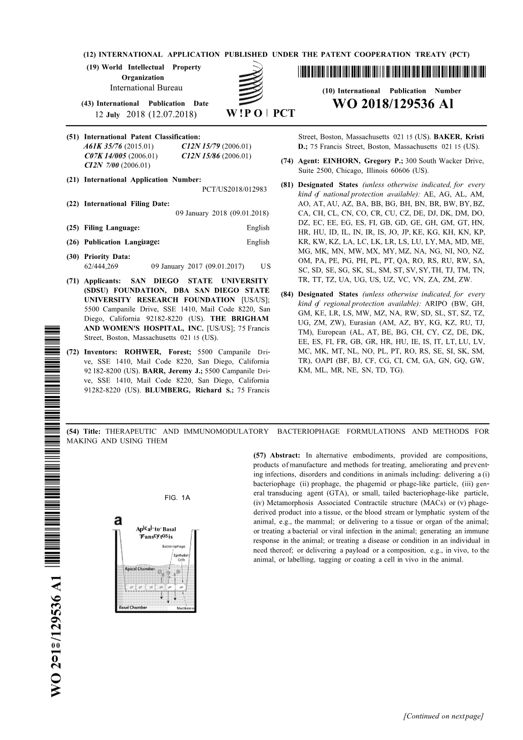 WO 2018/129536 Al 12 July 2018 (12.07.2018) W !P O PCT