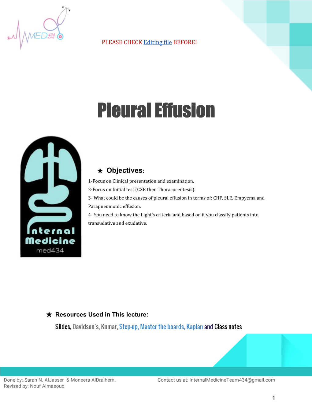 Pleural Effusion