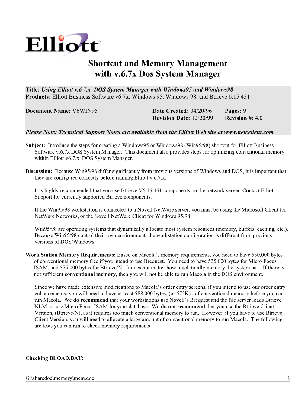 Using Macola V6.X DOS System Manager with Windows 95