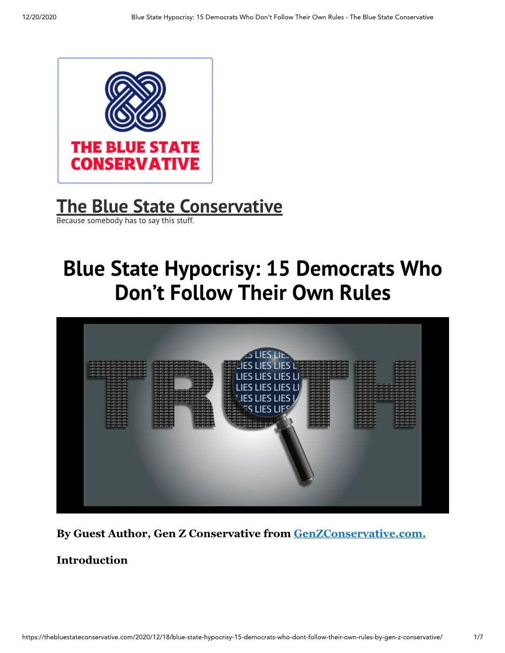 Blue State Hypocrisy: 15 Democrats Who Don't Follow Their Own