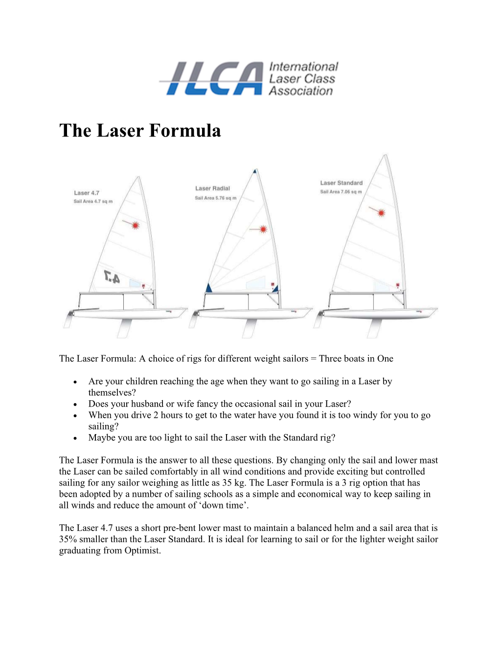 The Laser Formula