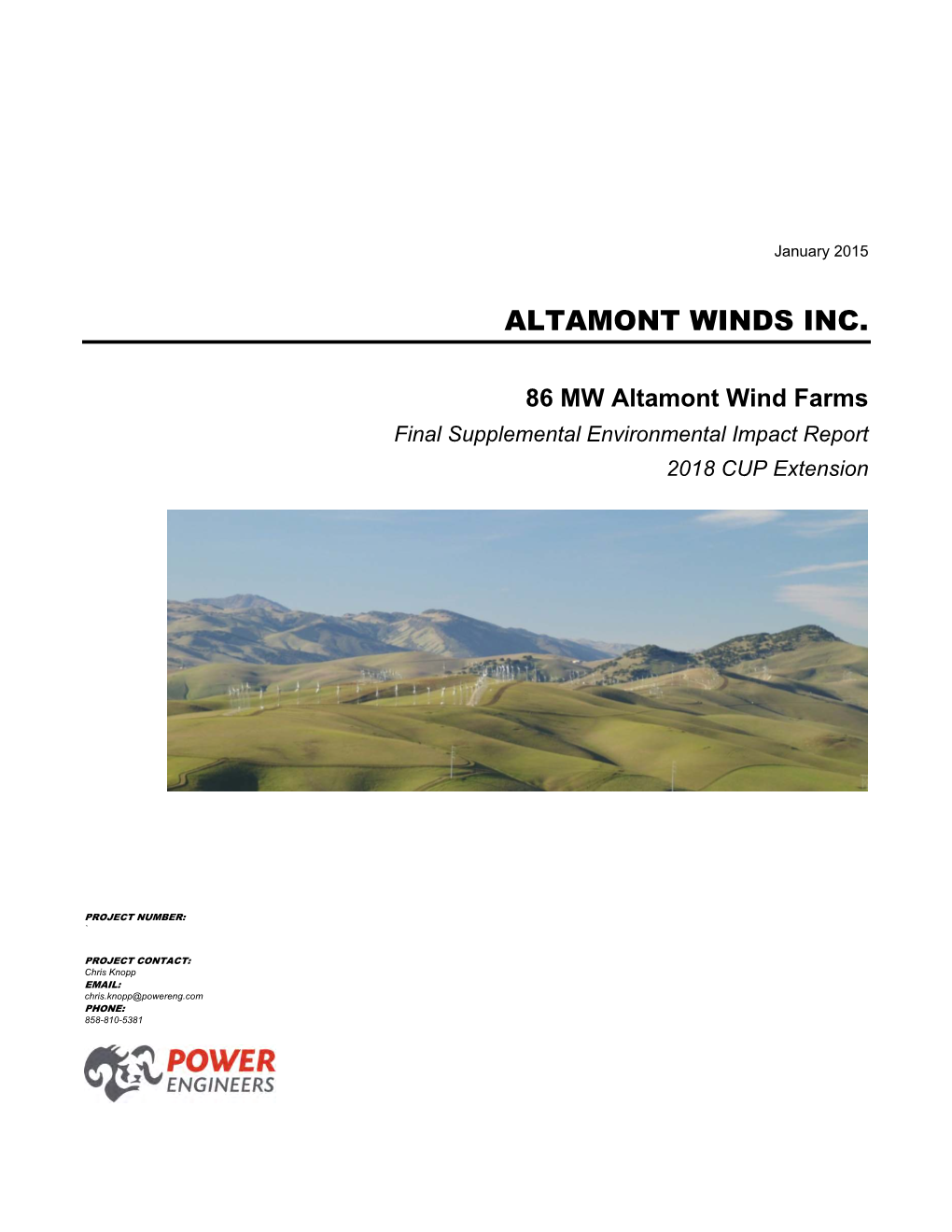 Altamont Winds Inc