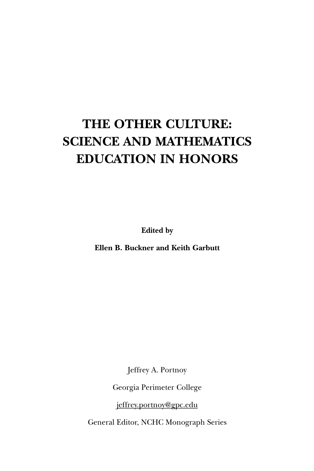 Science and Mathematics Education in Honors