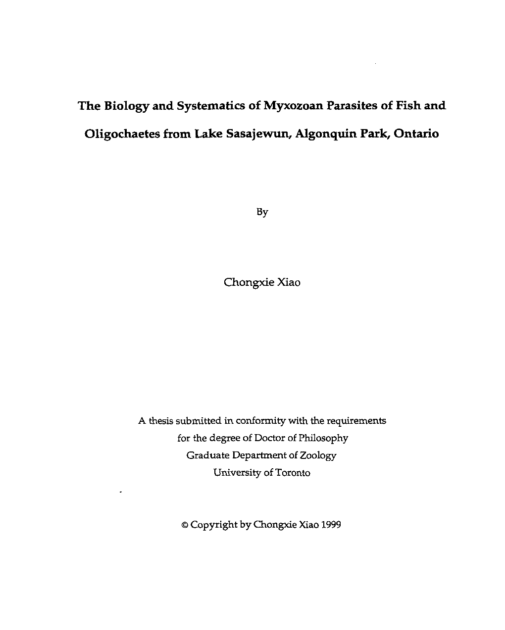 The Biology and Systematics of Myxozoan Parasites of Fish And