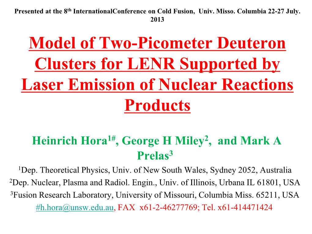 Physics for Low Energy Nuclear Reactions and Cold Fusion