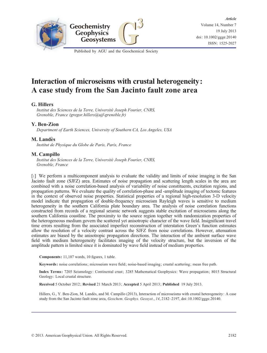 A Case Study from the San Jacinto Fault Zone Area