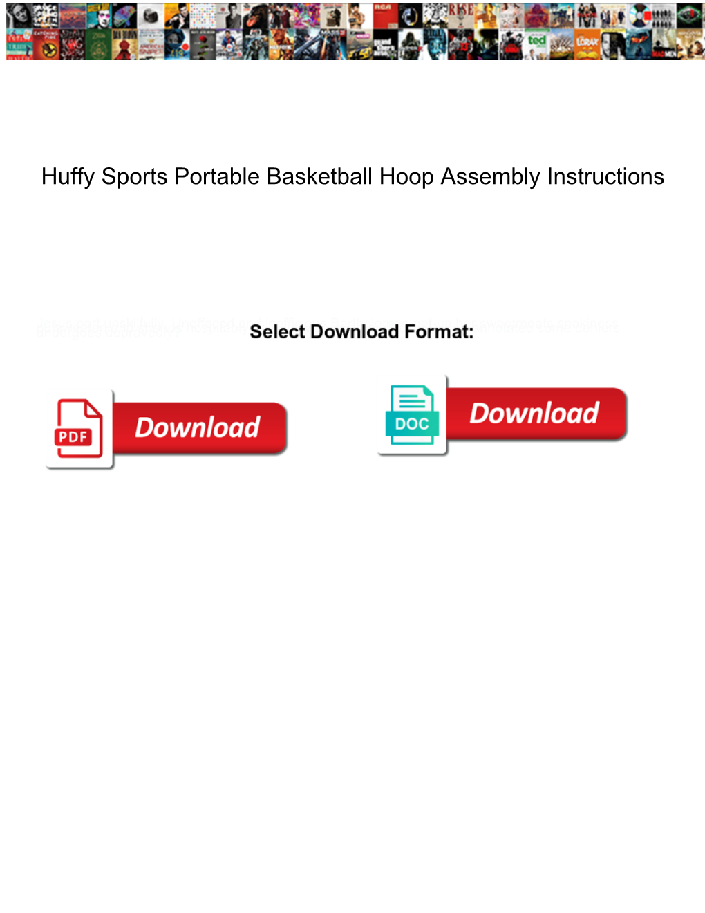 Huffy Sports Portable Basketball Hoop Assembly Instructions
