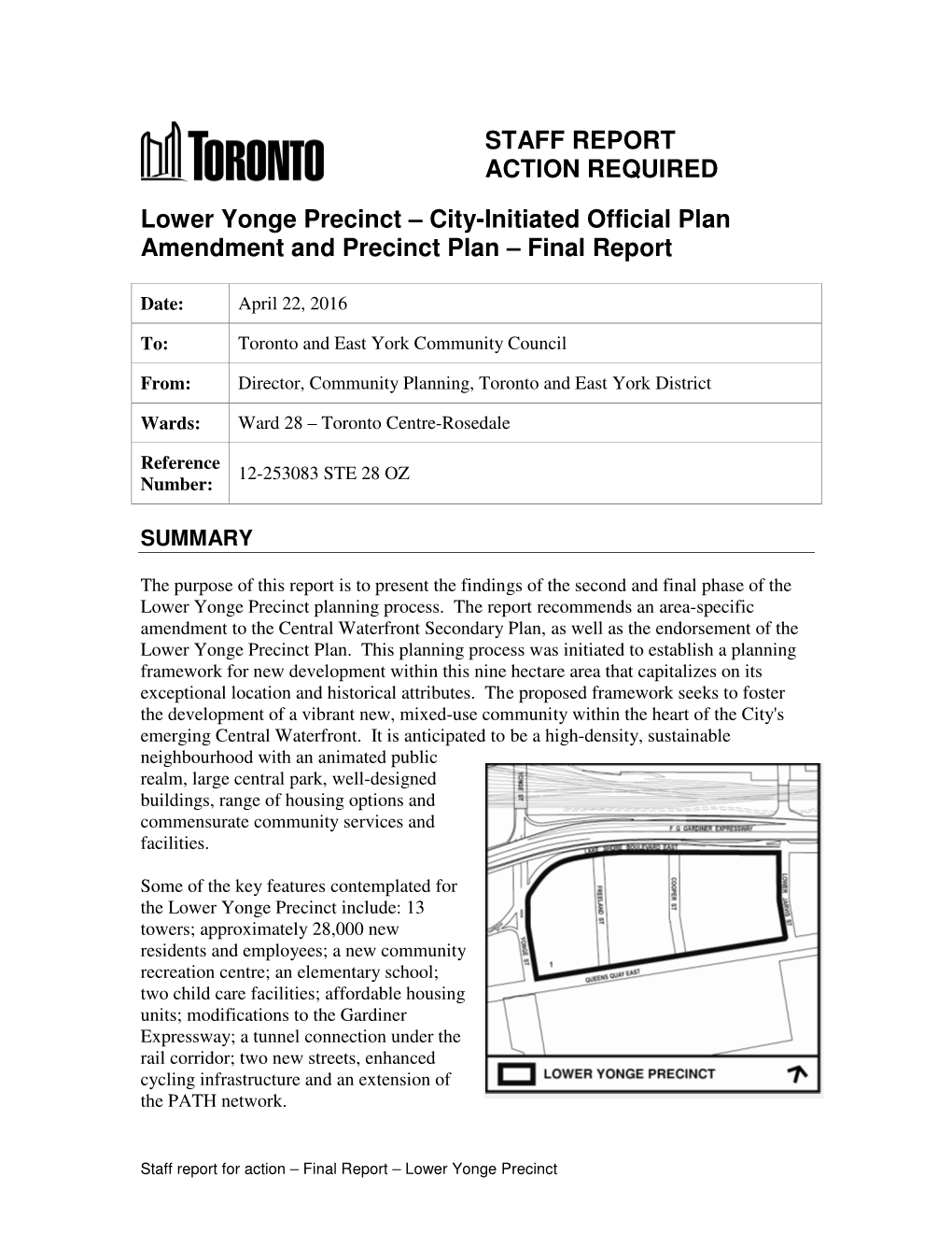 Lower Yonge Precinct Final Staff Report