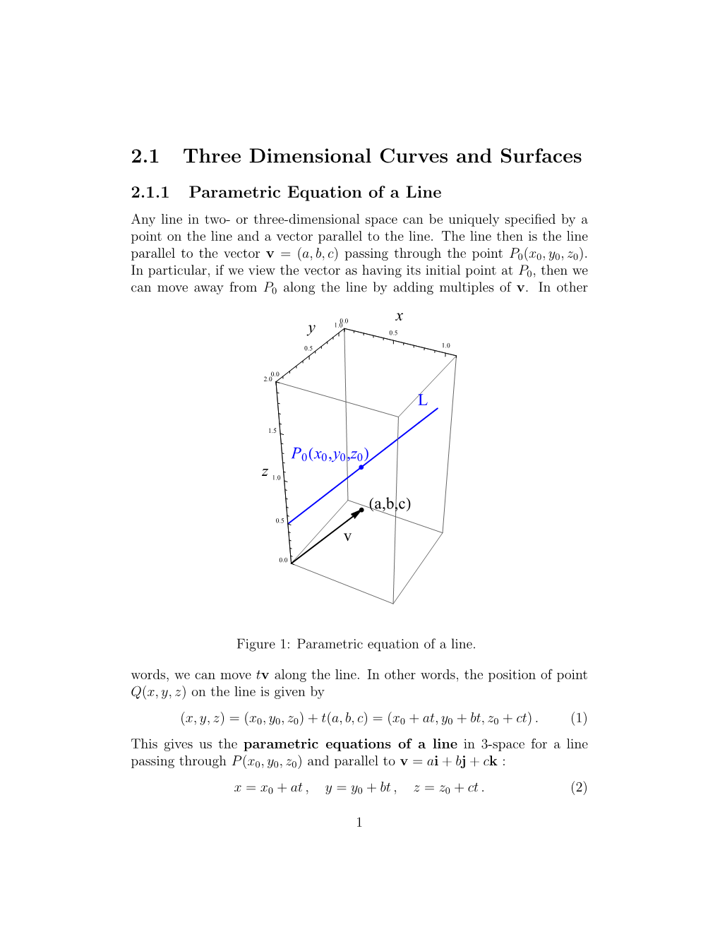 2.1 Three Dimensional Curves and Surfaces