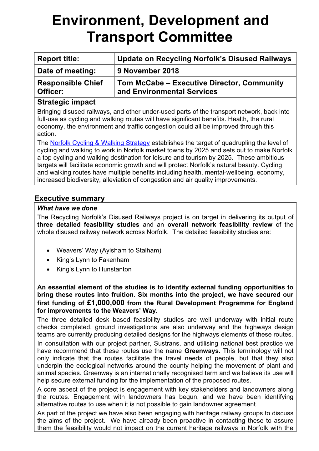 Environment, Development and Transport Committee