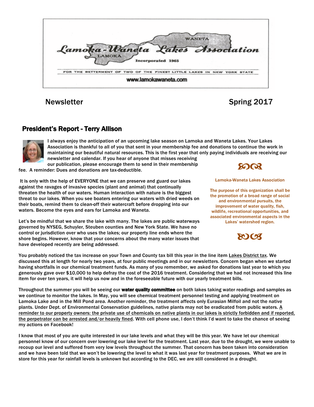 Spring 2017 Newsletter