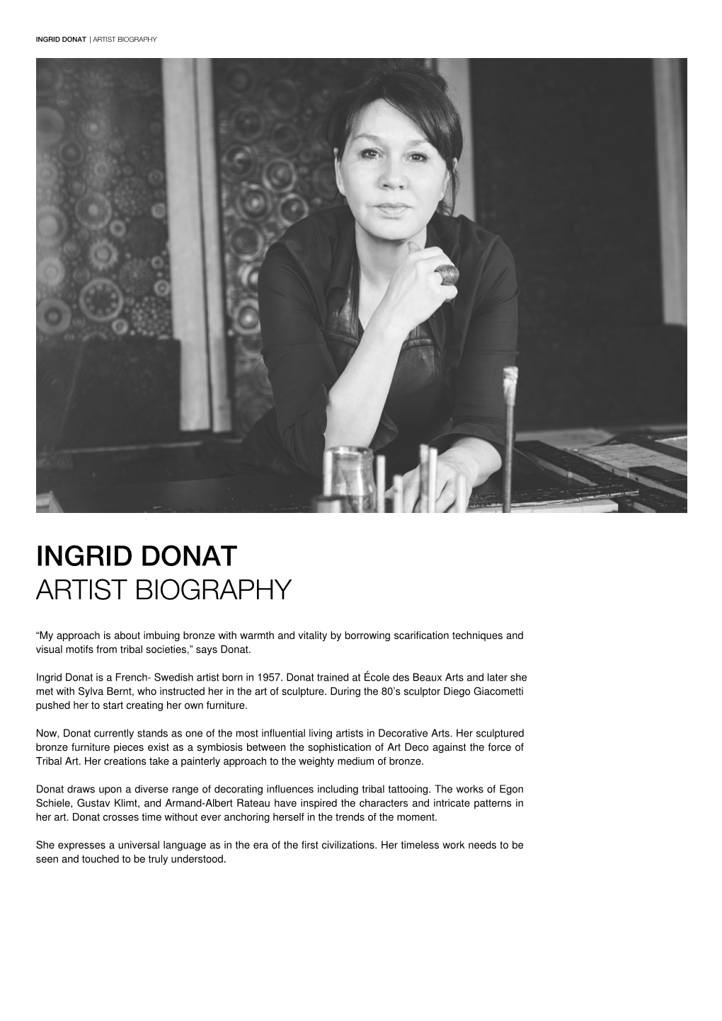 Ingrid Donat Artist Biography