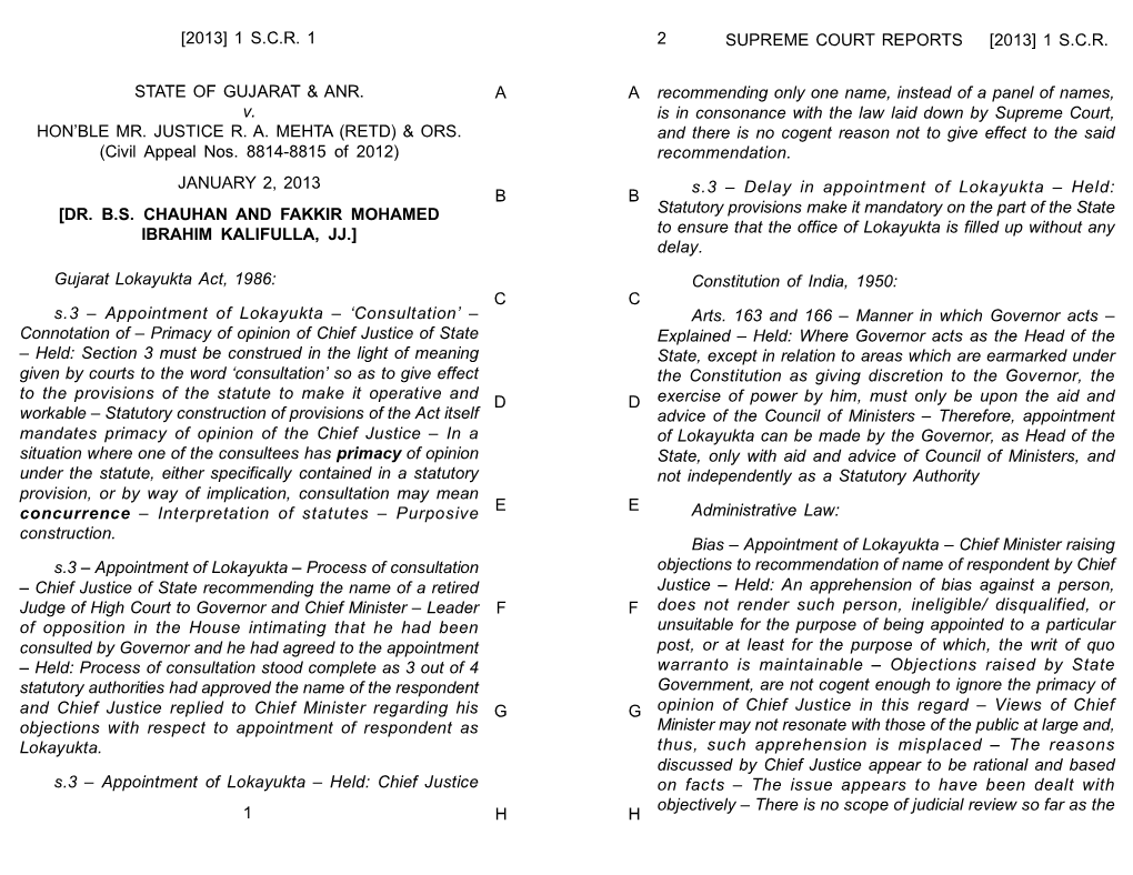 Supreme Court Reports [2013] 1 S.C.R