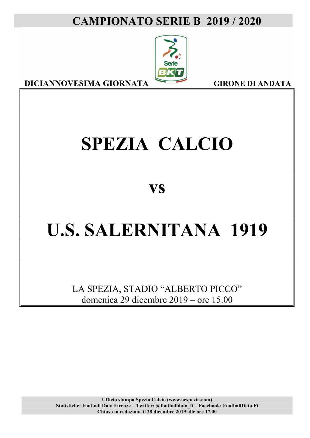 Spezia-Salernitana