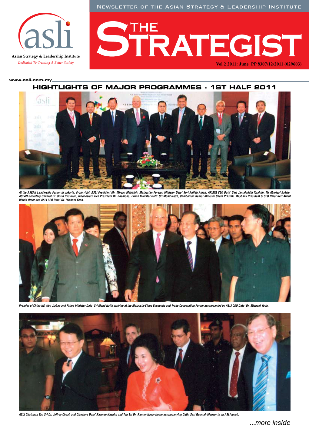 Inside ASLI CO-ORGANISES with MITI & MIDA MALAYSIA- CHINA ECONOMIC & TRADE COOPERATION FORUM for PREMIER WEN