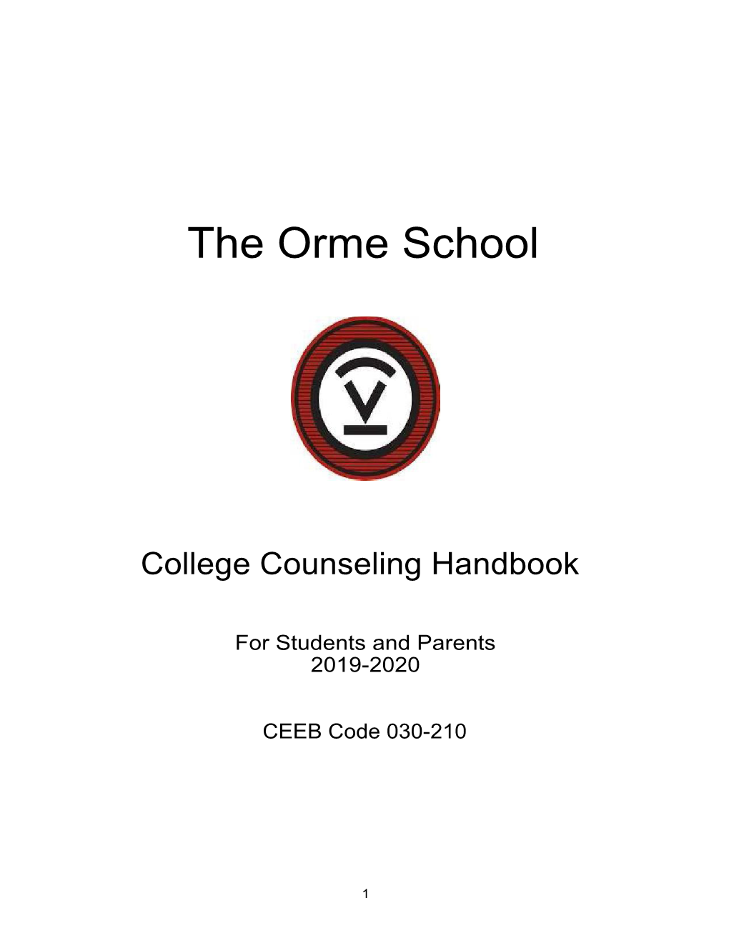 College Counseling Handbook for Students And