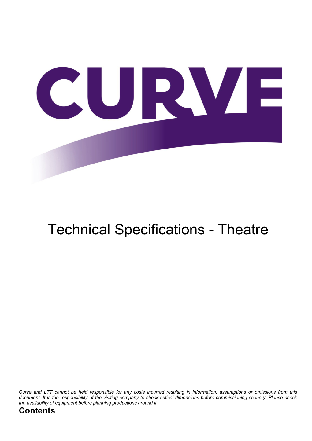 Curve Technical Specifications - Theatre