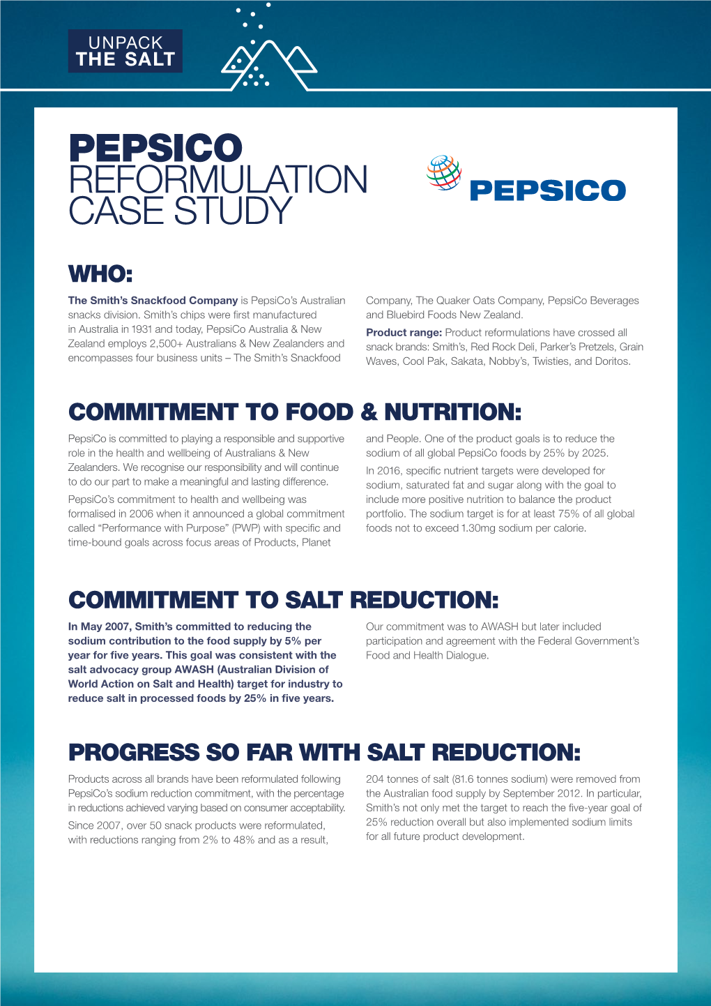 Pepsico Case Study