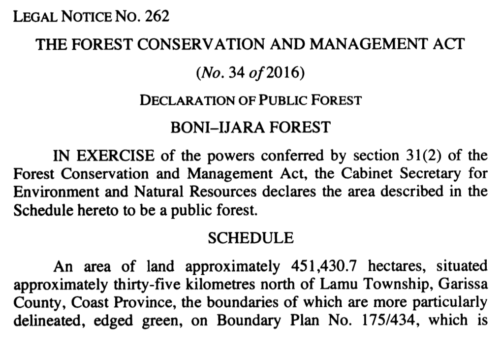 THE FOREST CONSERVATION and MANAGEMENT ACT Declnnerron