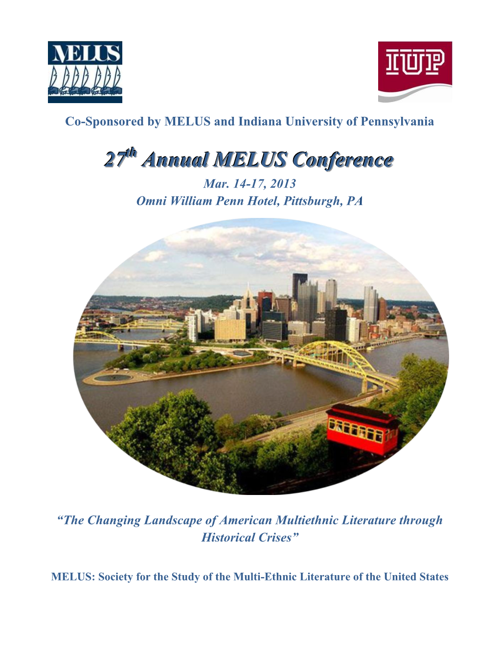 27 Annual MELUS Conference