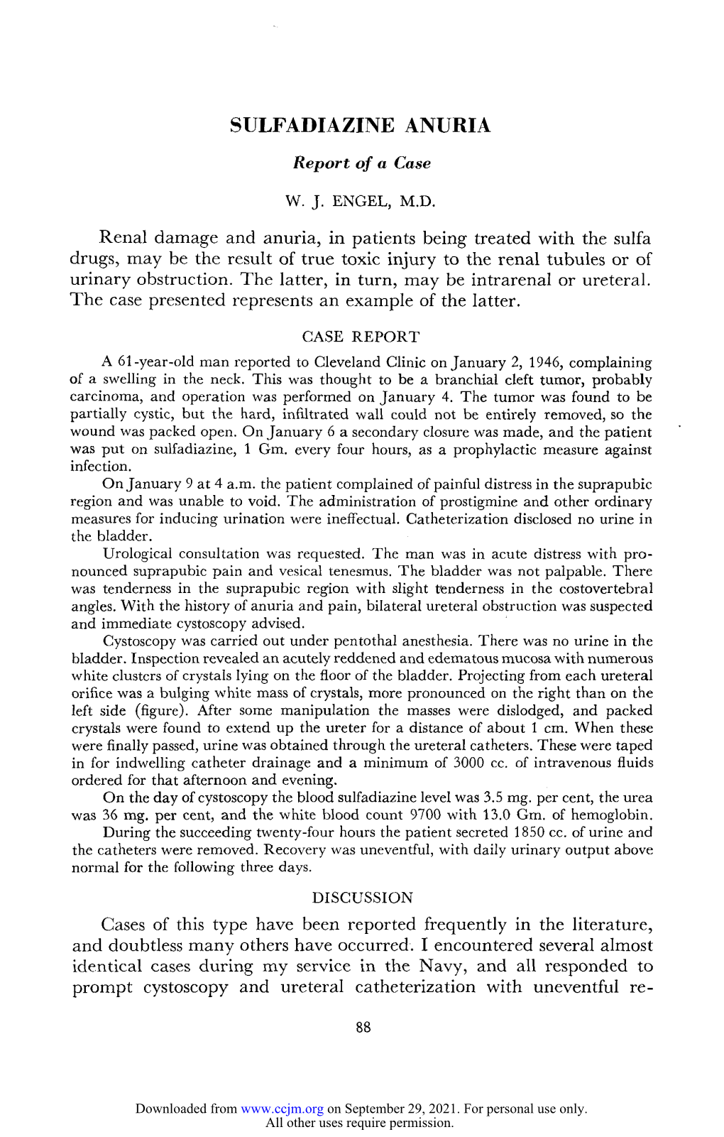 Sulfadiazine Anuria