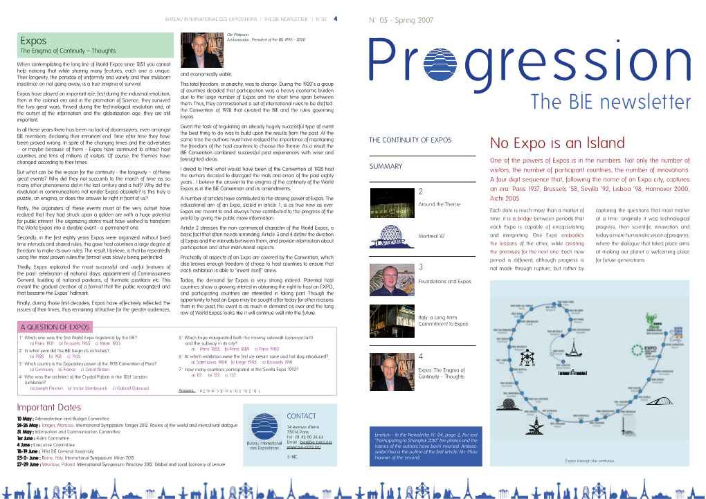 THE BIE NEWSLETTER | N°05 4 N° 05 - Spring 2007