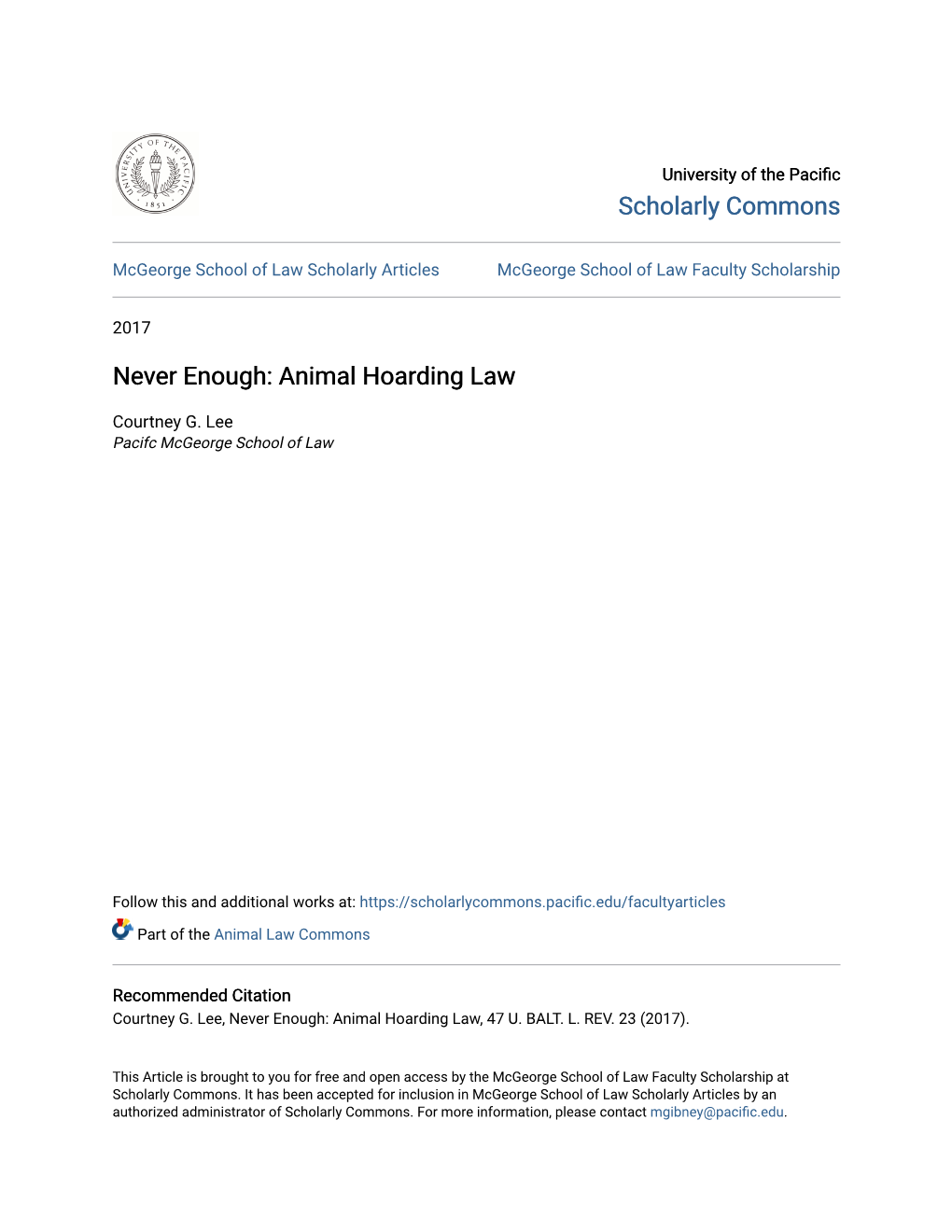 Animal Hoarding Law