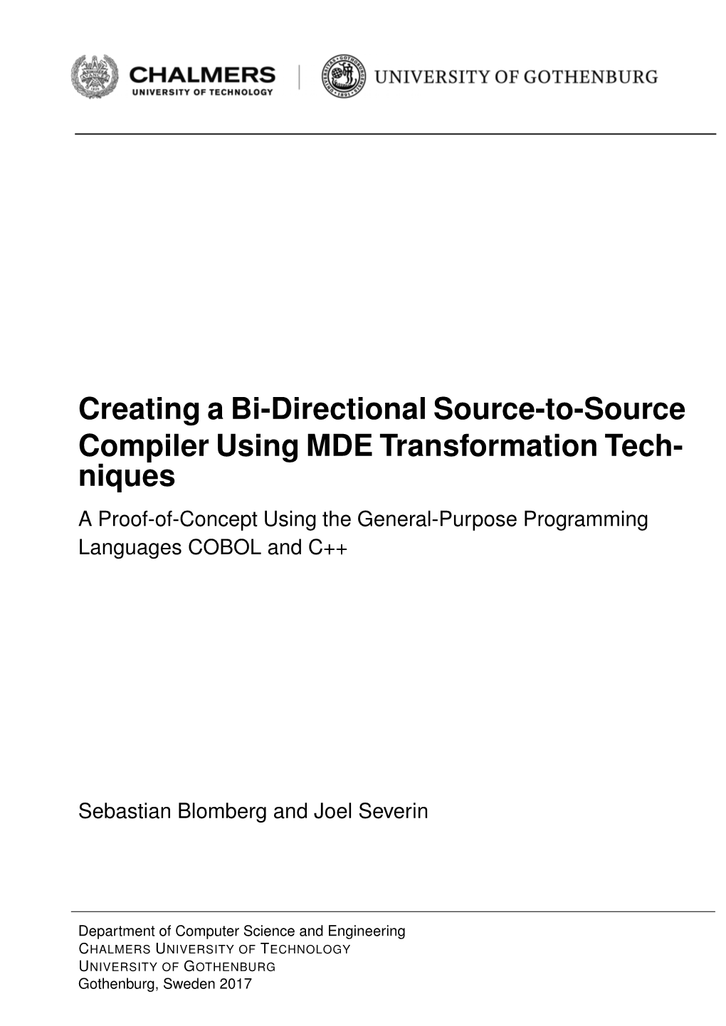 Creating a Bi-Directional Source-To-Source Compiler Using