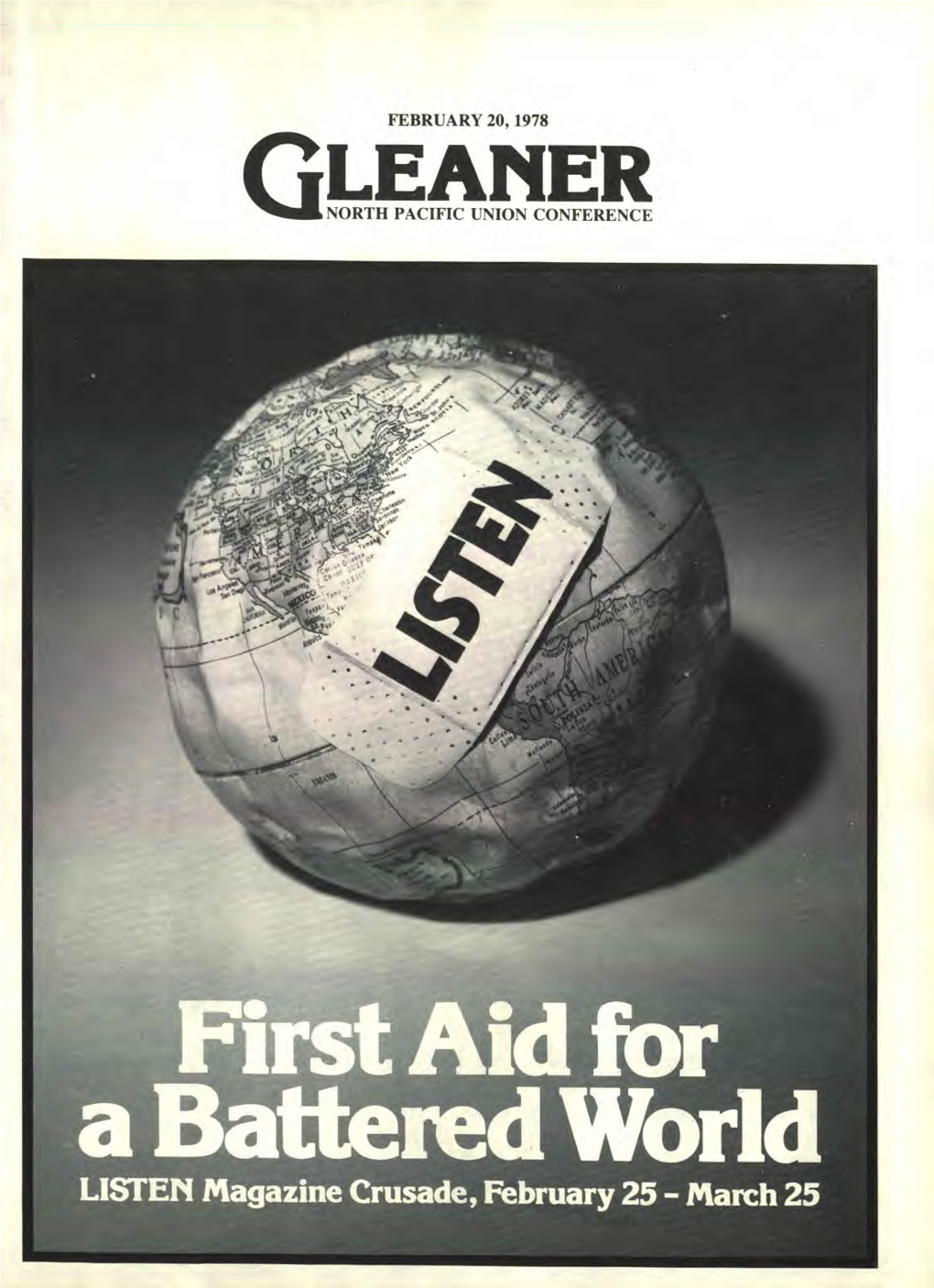 First Aid Battered World LISTEN Magazine Crusade, February 25 - March 25 Seventh-Day Adventist