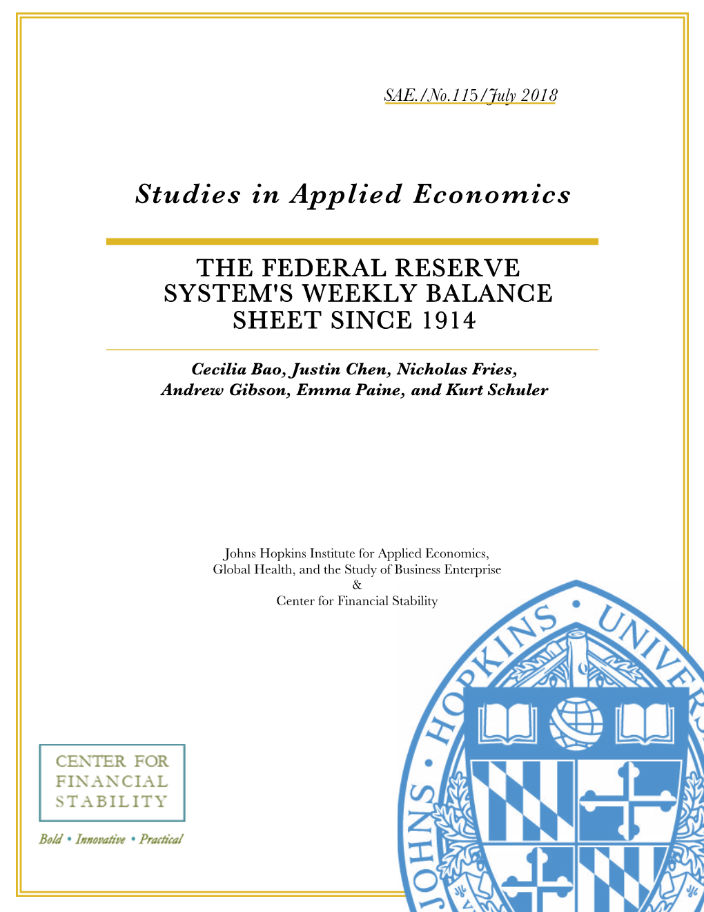 The Federal Reserve System's Weekly