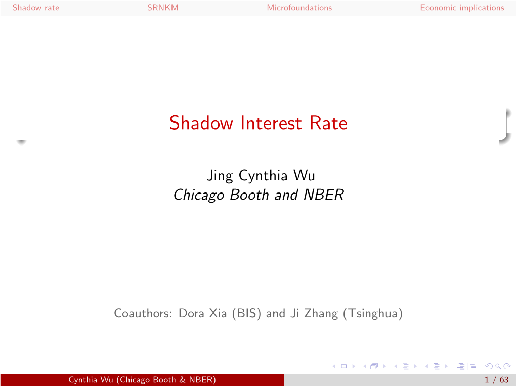 Shadow Interest Rate