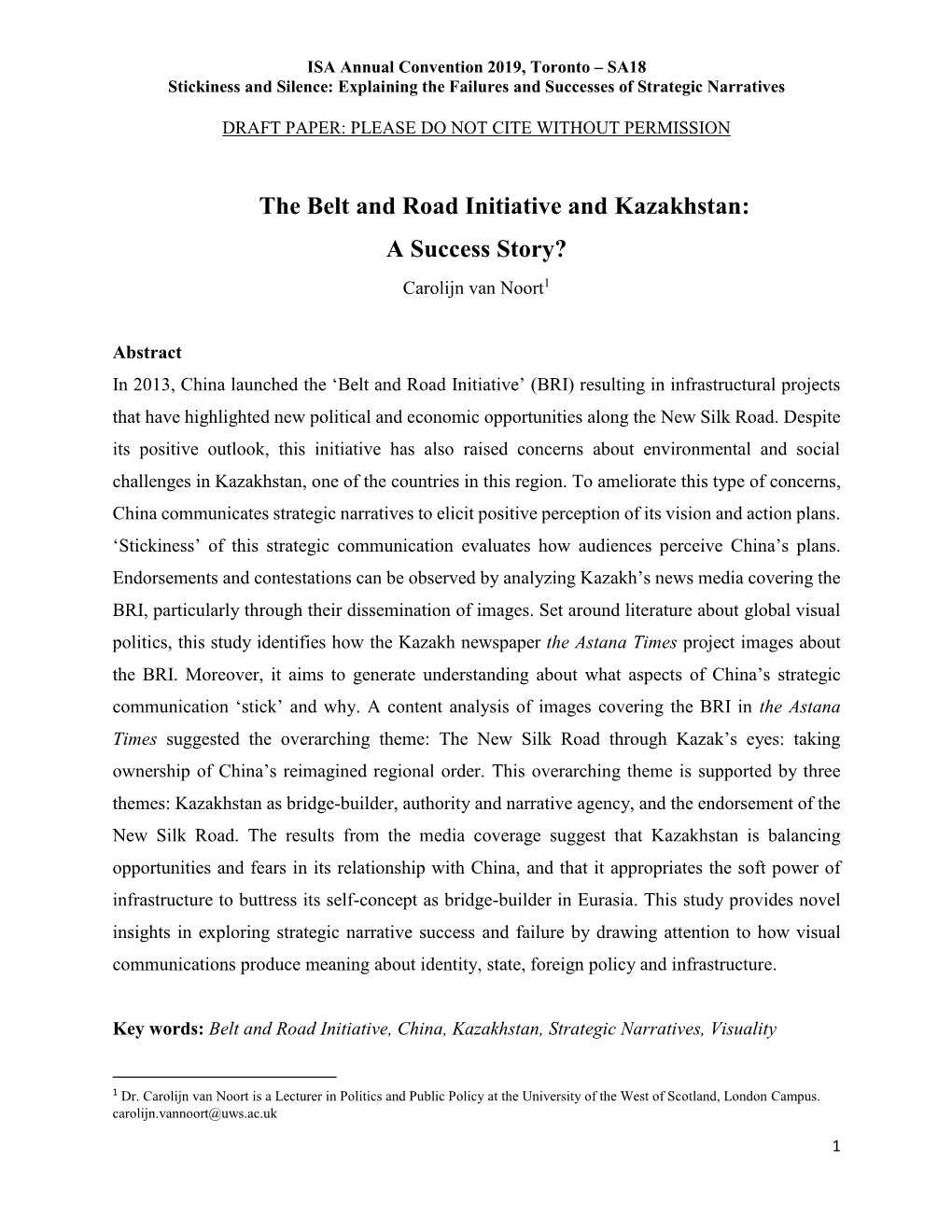 The Belt and Road Initiative and Kazakhstan