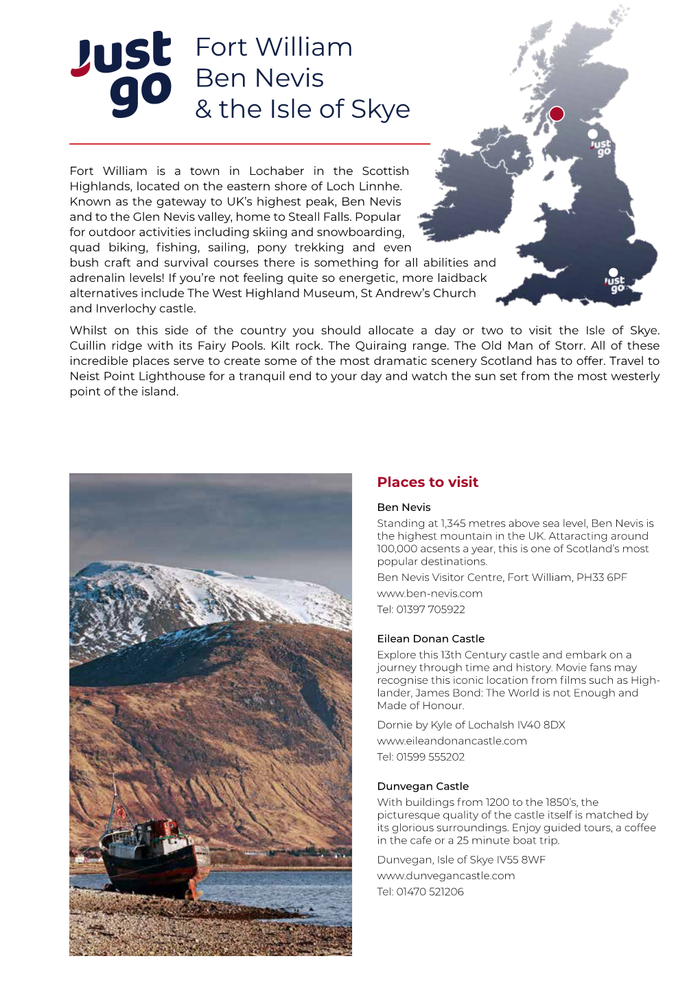 Fort William Ben Nevis & the Isle of Skye