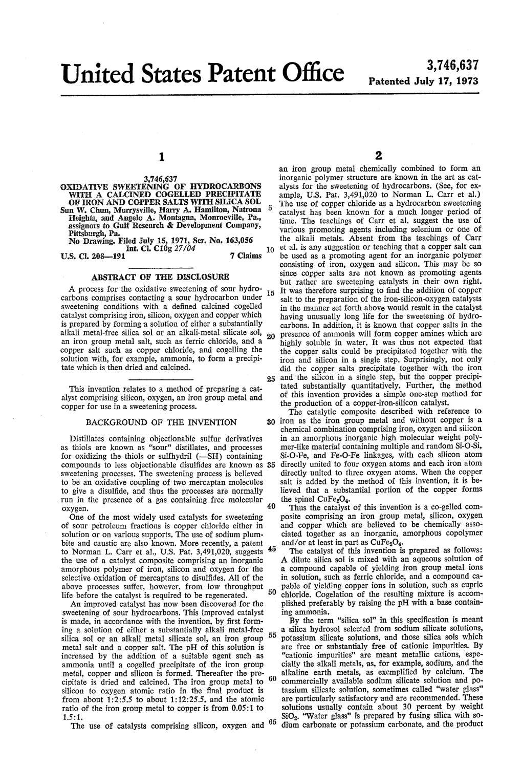 United States Patent Office Patented July 17, 1973