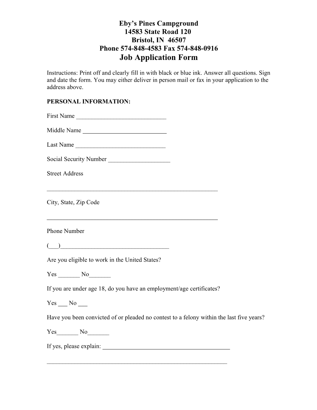 Job Application Form s4