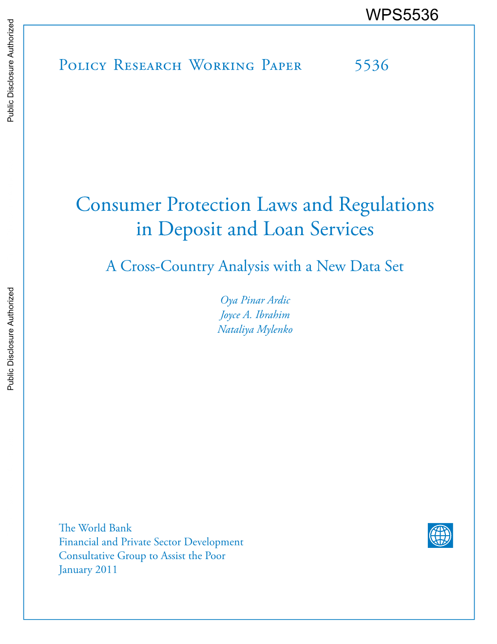 Consumer Protection Laws and Regulations in Deposit and Loan Services