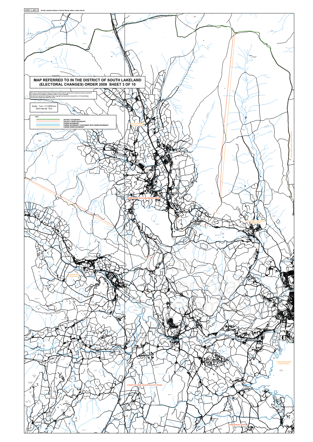 Map Referred to in the District of South Lakeland (Electoral Changes) Order 2008 Sheet 3 of 10