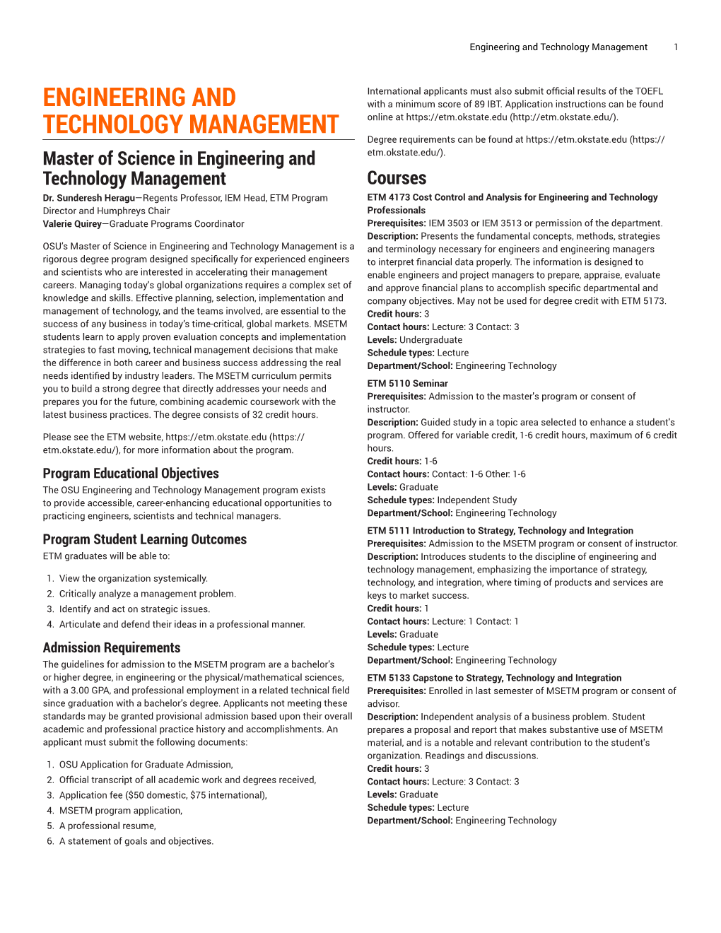 Engineering and Technology Management 1